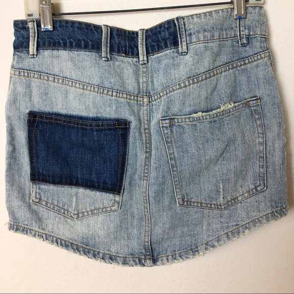 Free People Dresses & Skirts - FREE PEOPLE DISTRESSED DENIM SKIRT 27